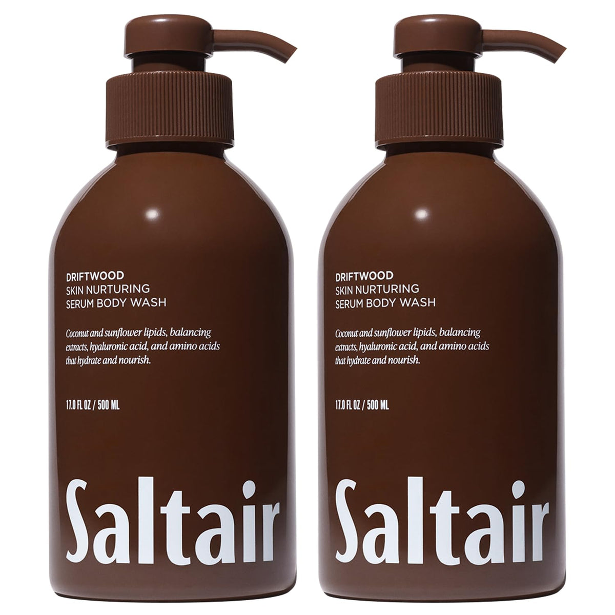 Saltair Driftwood: bouteille pompe montrant l’hydratation rapide.