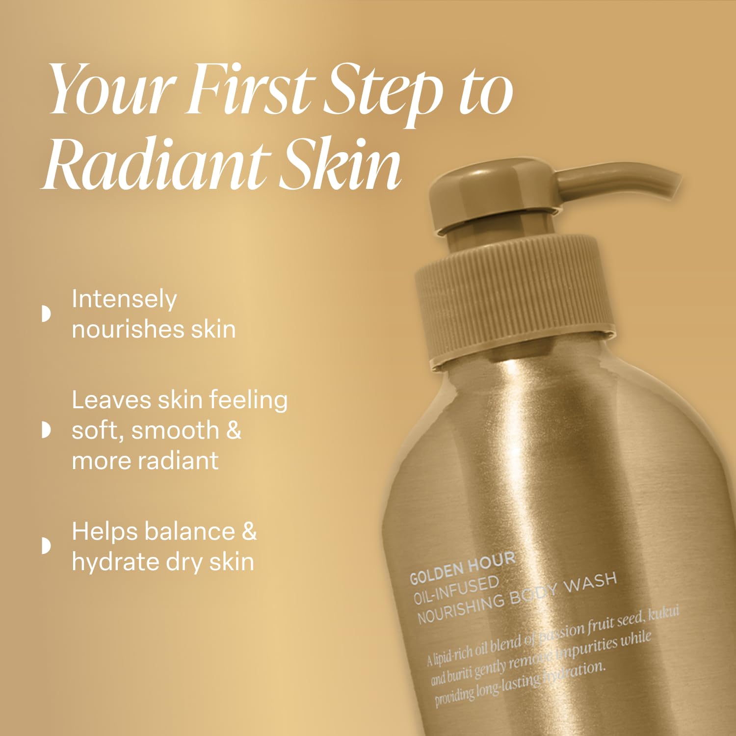 Saltair Gel Douche Golden Hour – mousse crémeuse qui enveloppe la peau.