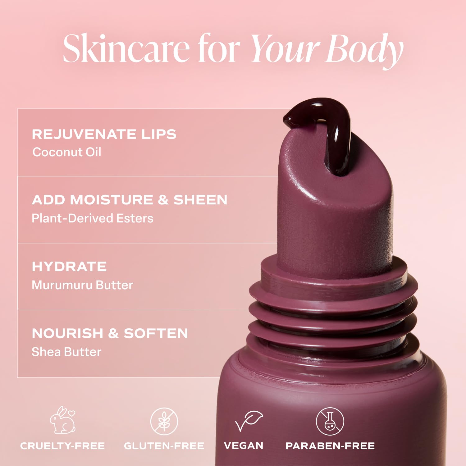 Saltair gloss teinte rose moyen, effet brillant et subtile couleur.