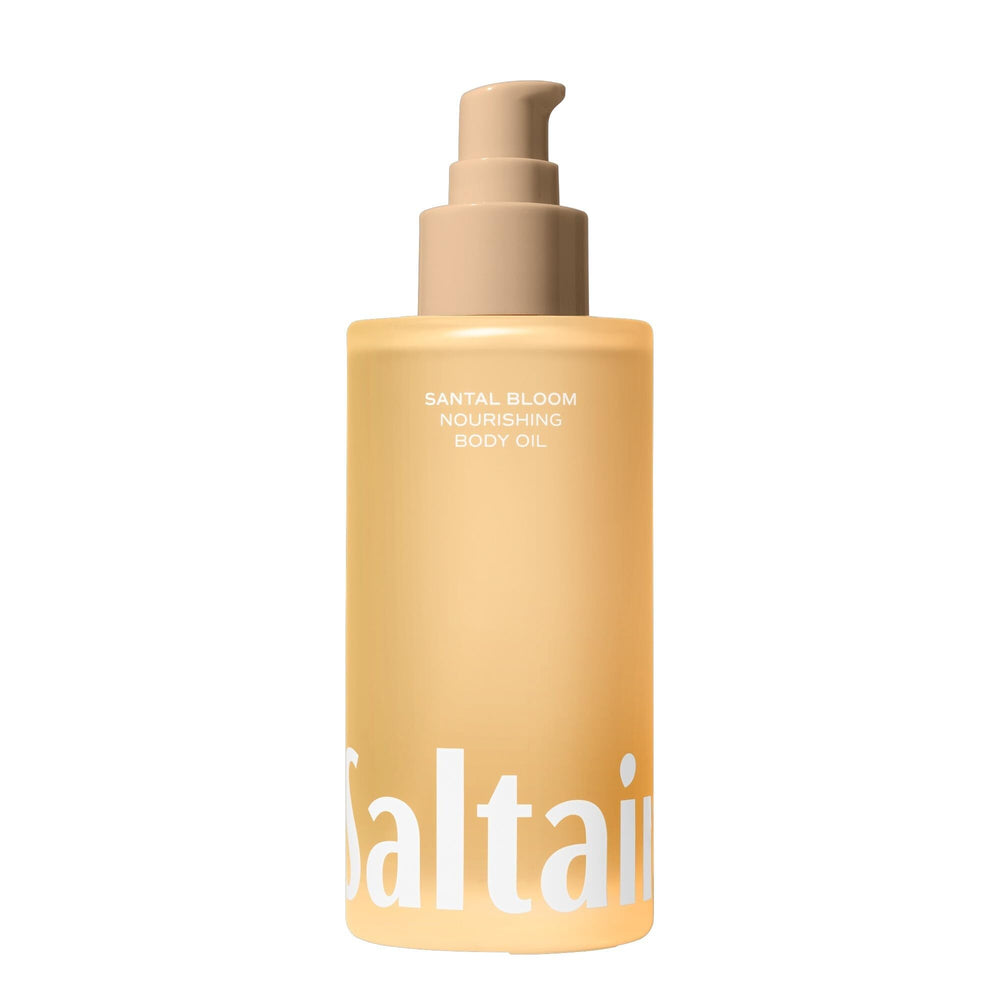 Saltair Santal Bloom – huile corps pompe, hydratation luxueuse et absorption rapide après douche.