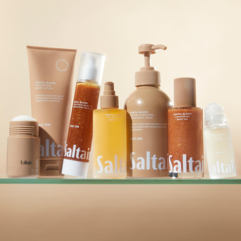 Saltair Santal Bloom : emballage élégant, expérience spa à domicile.