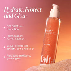Texture gel non gras de Saltair SPF Body Oil s’absorbant rapidement.