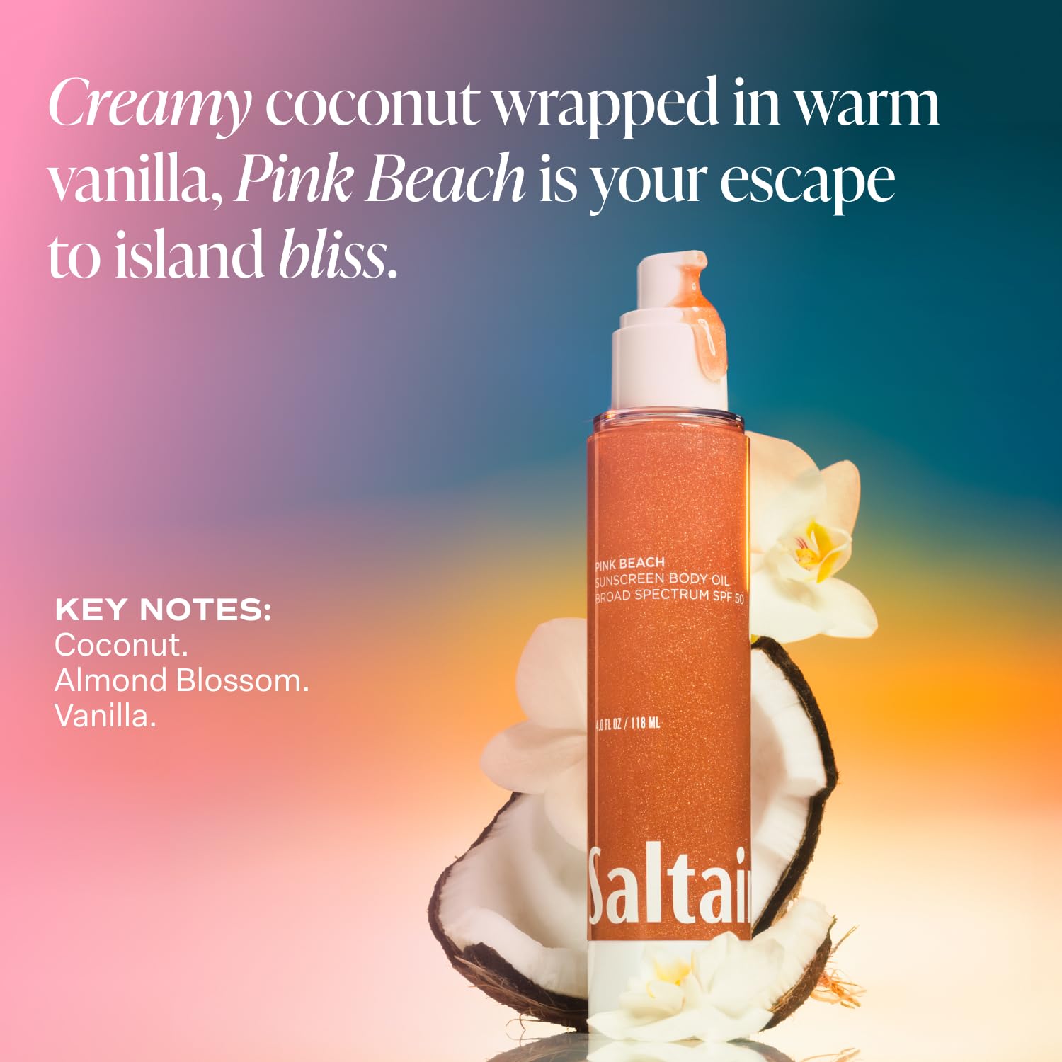 Utilisation quotidienne de Saltair SPF Body Oil, hydratation légère pour tous types de peaux.