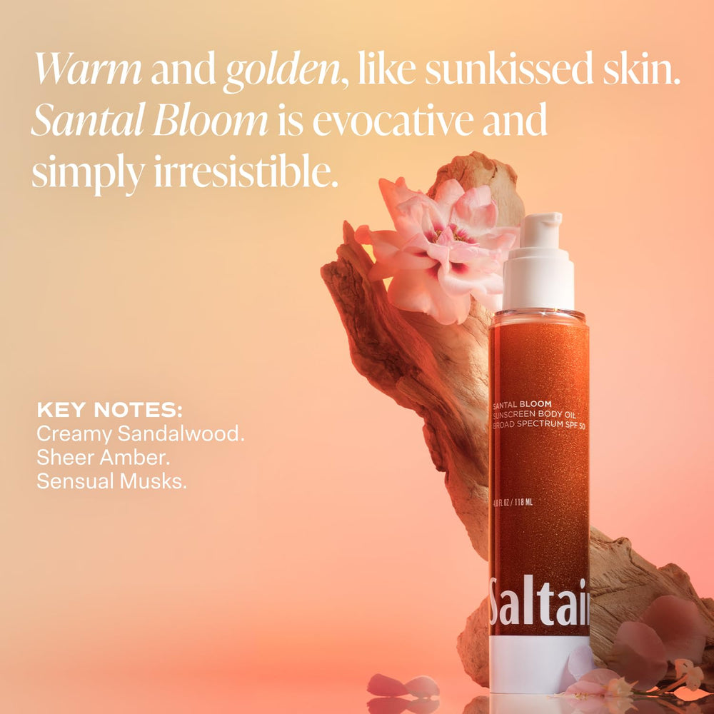 Saltair SPF Body Oil, application avant exposition au soleil, hydratation durable
