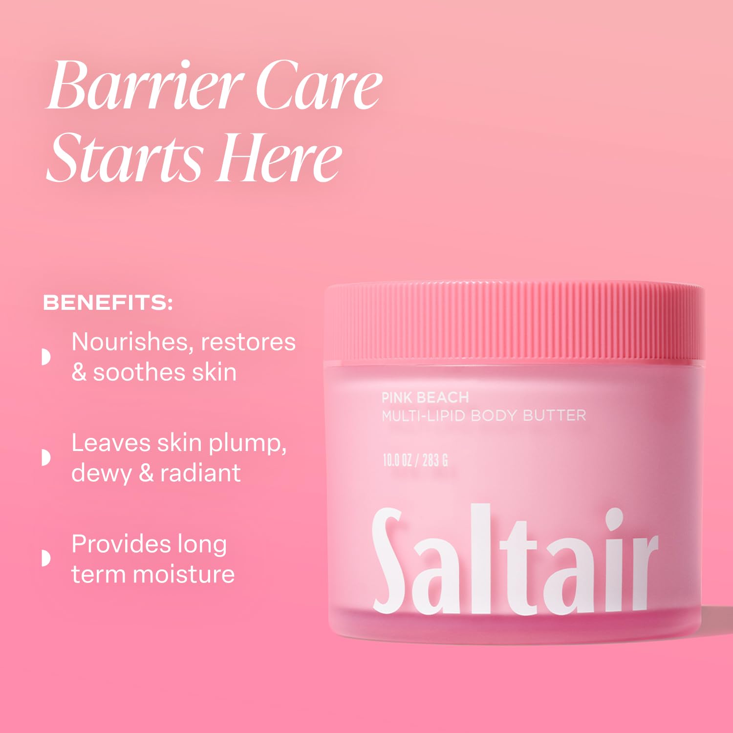 Saltair texture crème-corps épaisse, absorption rapide pour peau douce.