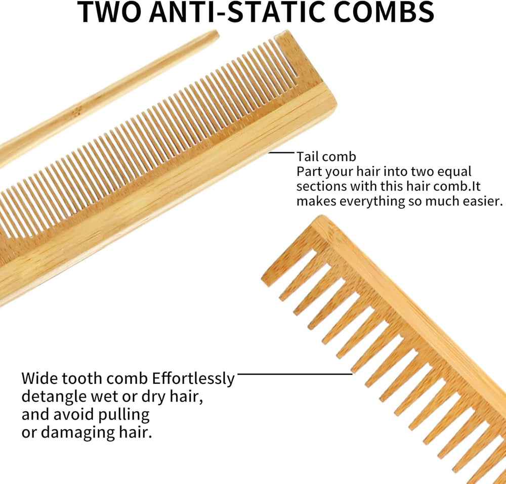 Saltrad brosse-bambou-dents-arrondis massage du cuir chevelu