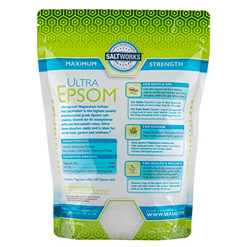 SaltWorks Ultra Epsom Sels bocal-grains-moyens: rangement pratique et usage polyvalent
