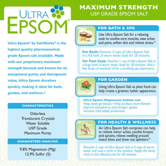 SaltWorks Ultra Epsom Sels gommage-corporel: texture fine pour exfolier en douceur