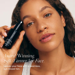 SALTYFACE Eau bronzante cou et oreilles — teint uniforme progressif.