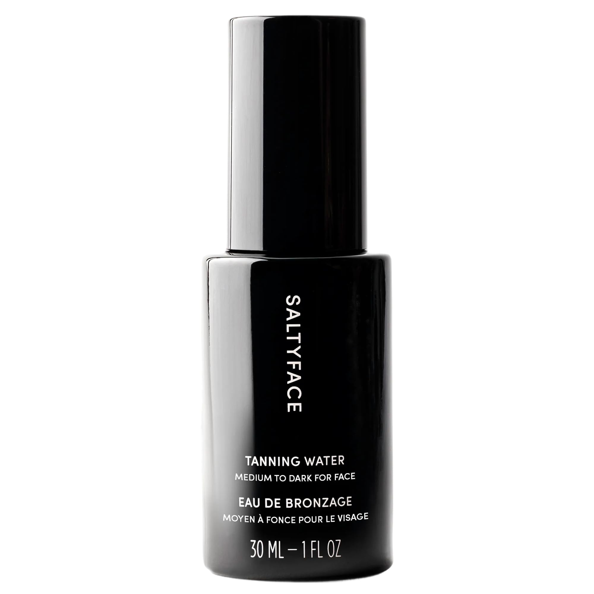 SALTYFACE Eau bronzante visage — application légère et sans transfert.