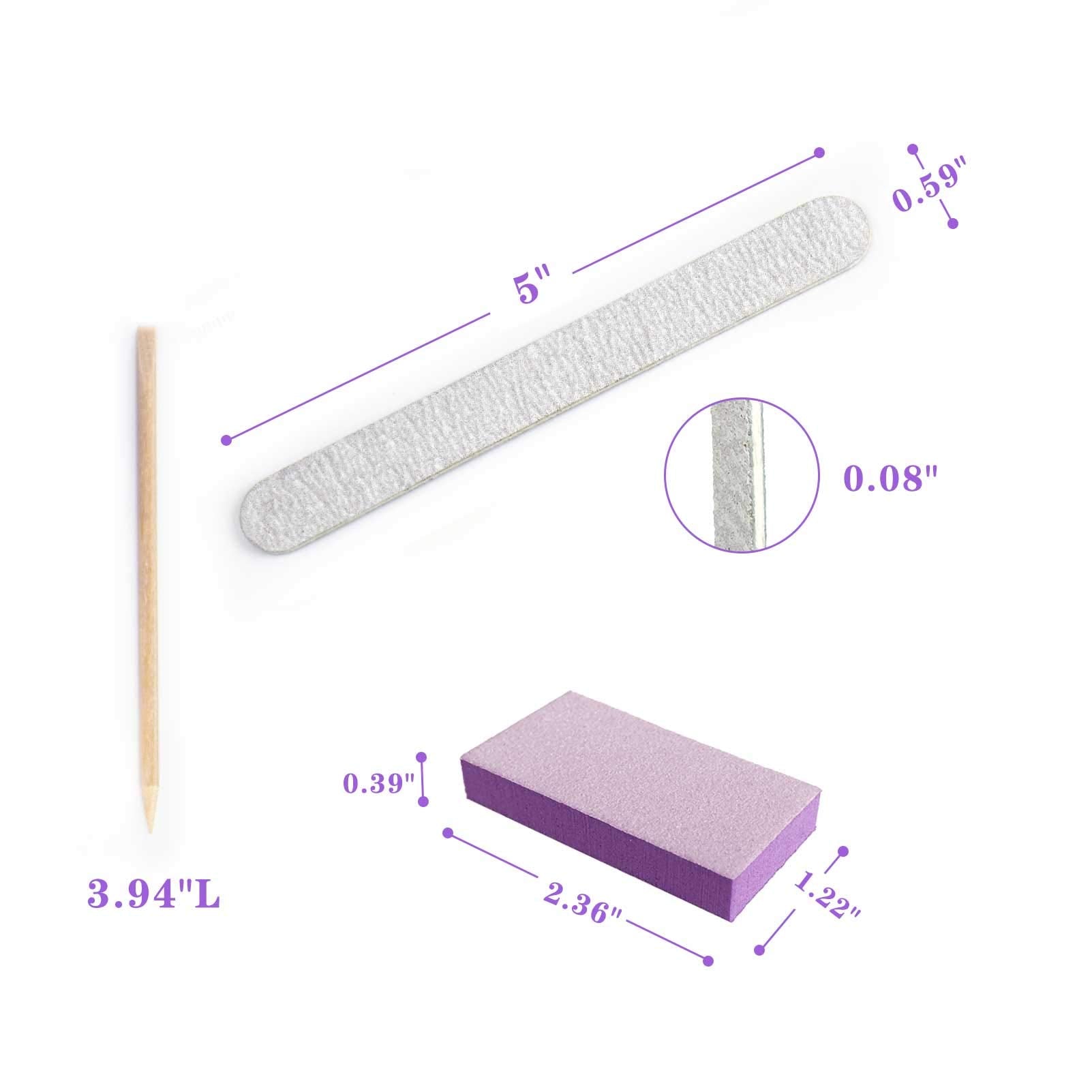 SALVMARY lime-bois-100-180 – usage polyvalent pour ongles naturels et artificiels
