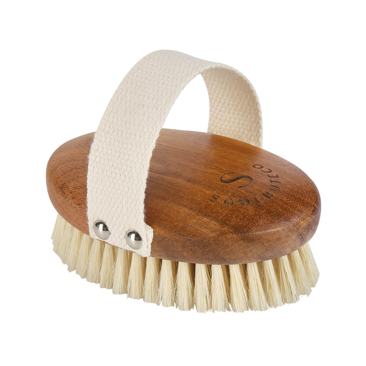 SAMEBUTECO brosse corps en bois acacia avec poils sanglier, exfolie en douceur.