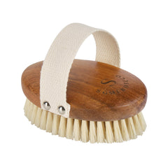 SAMEBUTECO brosse corps en bois acacia avec poils sanglier, exfolie en douceur.