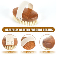 SAMEBUTECO brosse avec ceinture textile blanche antidérapante pour une prise sûre.