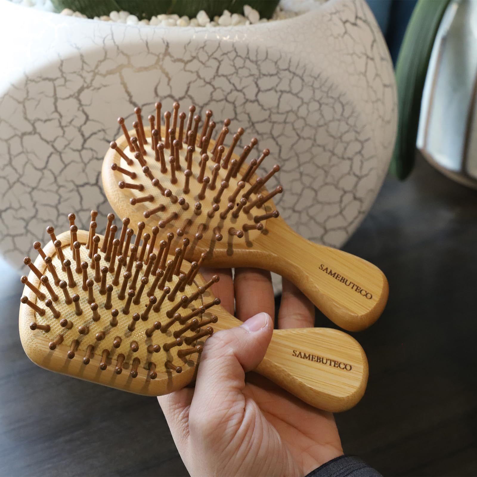 SAMEBUTECO coffret brosse bambou, rangement élégant et cadeau potentiel