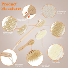 SAMEBUTECO tête-brosse-attache-corde: utilisation sûre et indépendante sans glisse.
