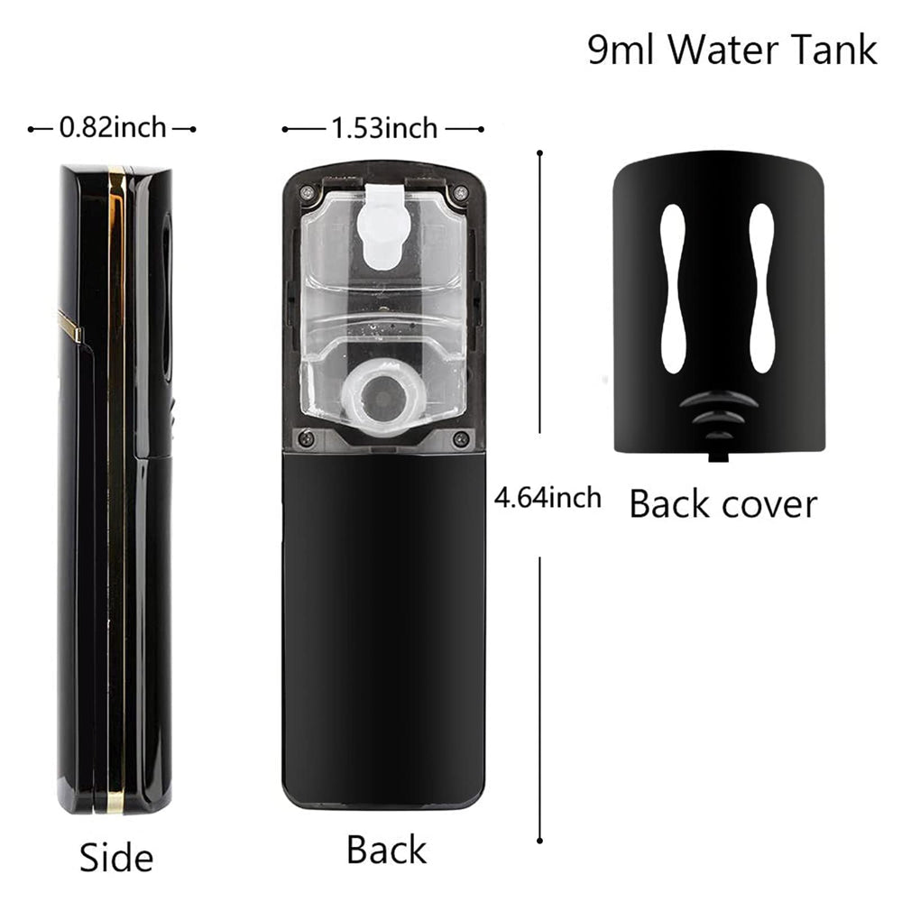 Design noir élégant Kingsmile Sameriver, accessoire beauté portable.
