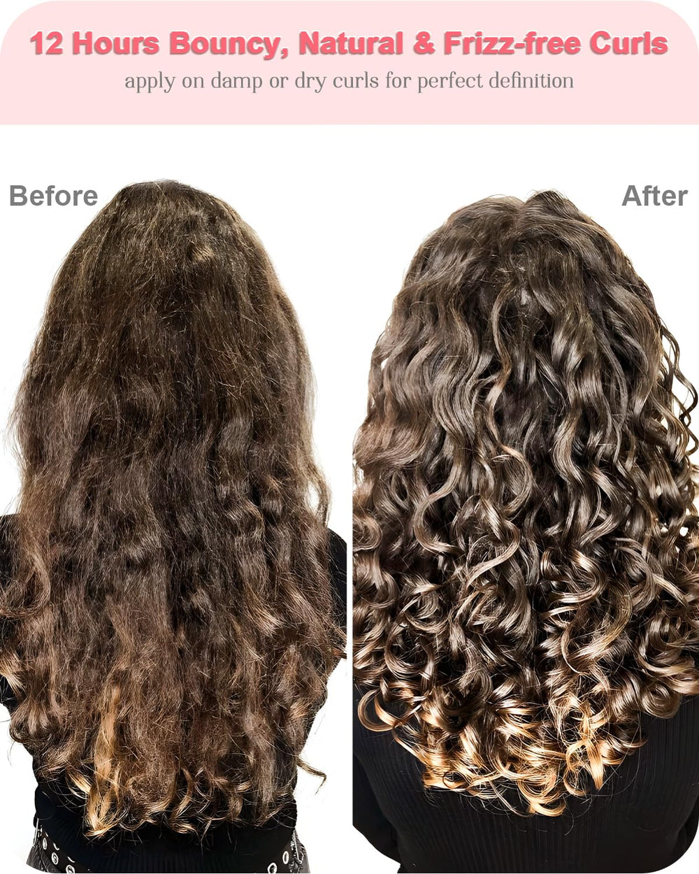 Samnyte 4-en-1 crème coiffante — cheveux lisses après application pour un look net