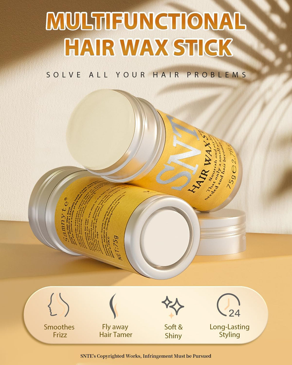 Samnyte brosse-contours-cheveux, redéfinit les contours pour un look lisse.
