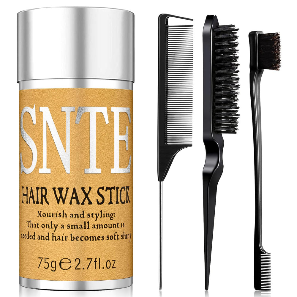 Samnyte ensemble brosse-coiffage et stick cire pour une coiffure nette