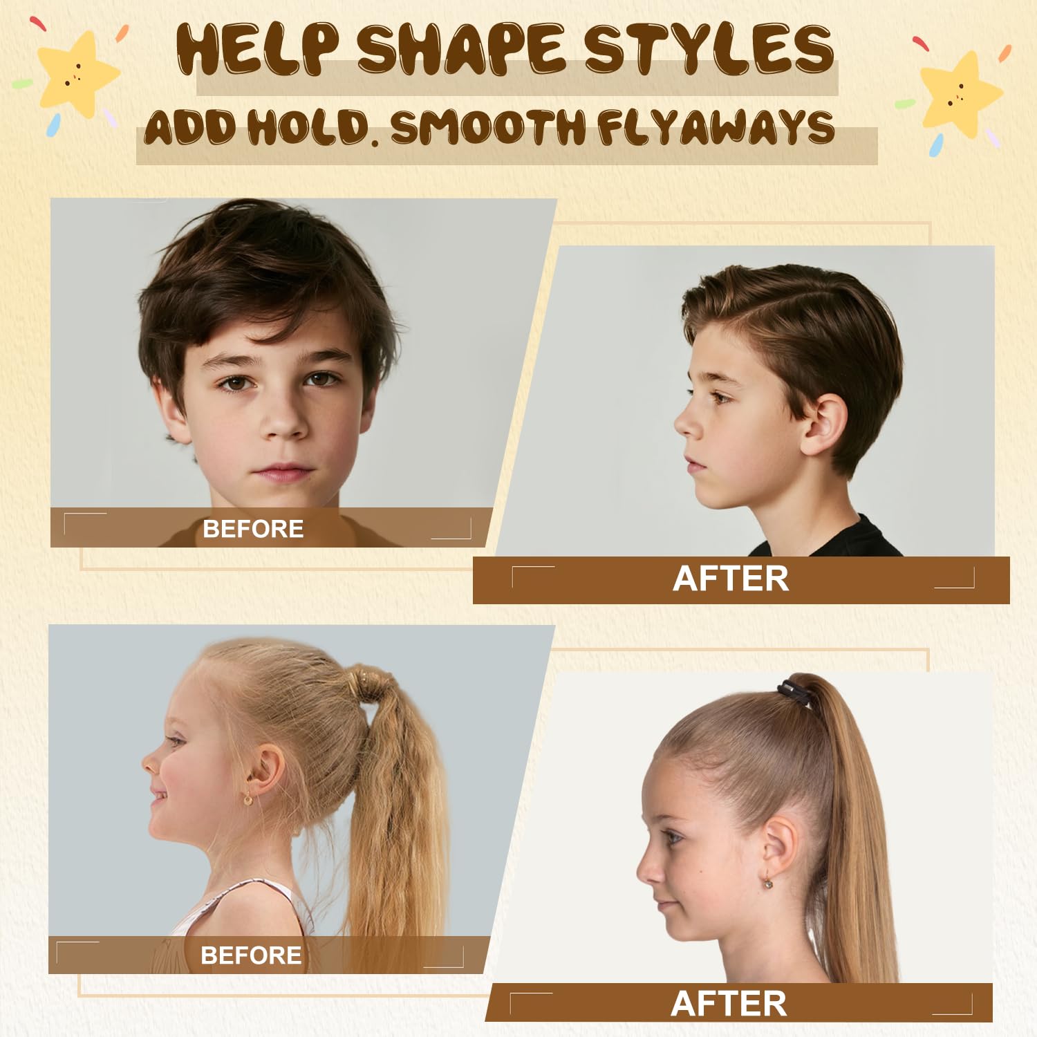 Samnyte Gel Enfants — coiffage facile pour un look net et rapide.