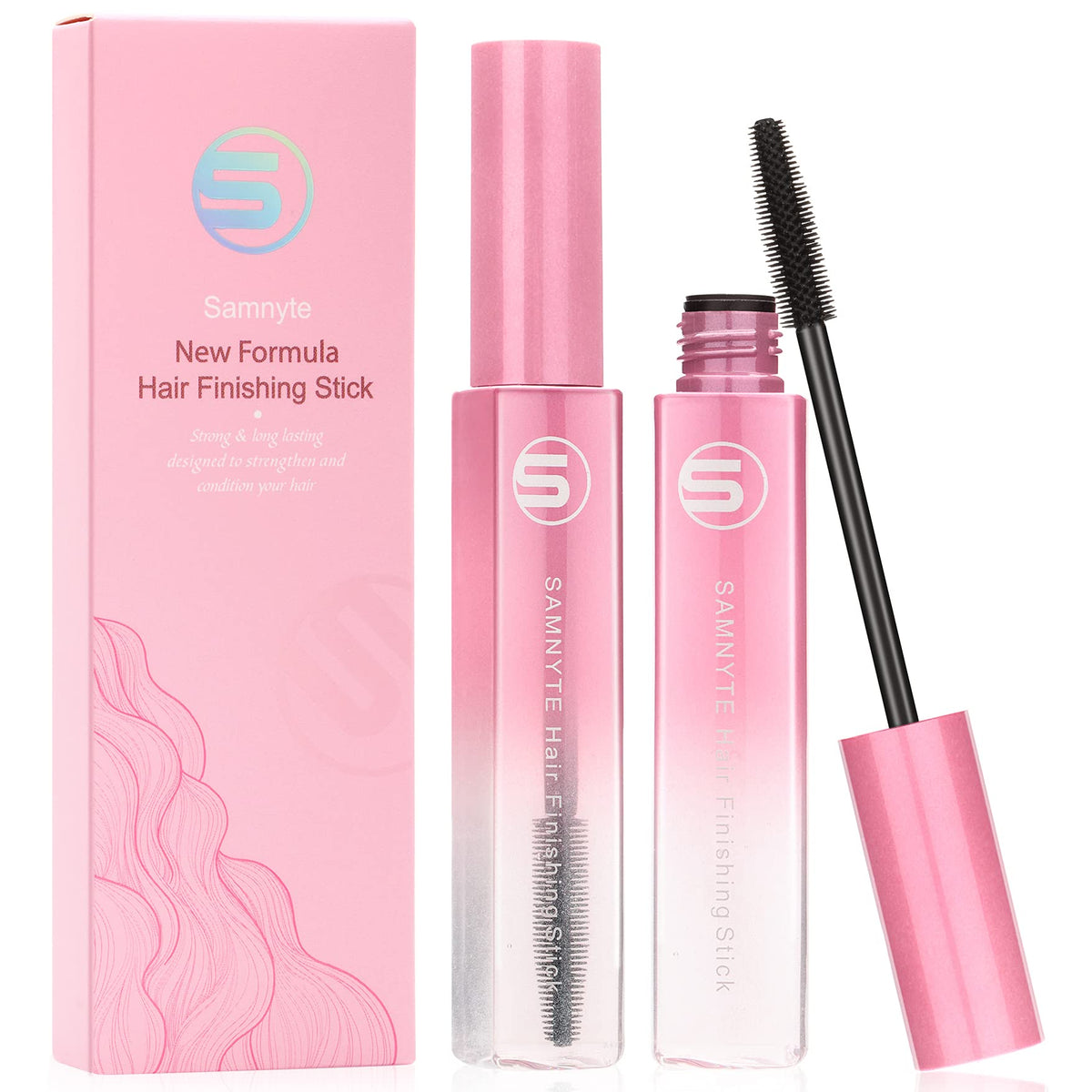 Samnyte stick finisseur dans emballage rose, prêt à l'emploi pour une mise en forme rapide.
