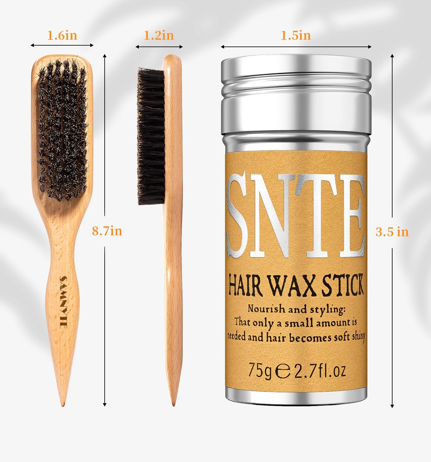Samnyte routine anti-frisottis grâce au stick cire et à la brosse.
