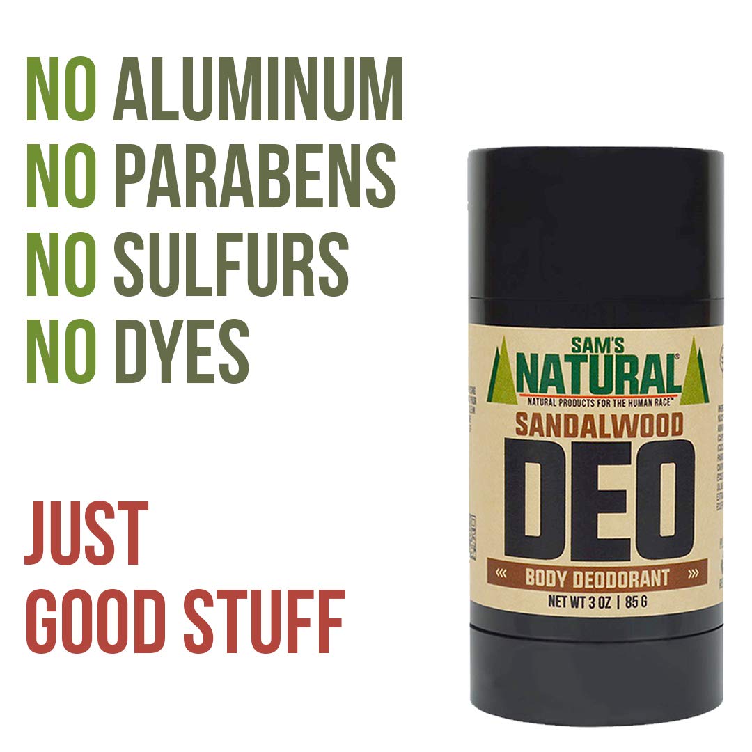 Sam’s Natural Déodorant Santal – texture soyeuse prête à l’emploi en quelques gestes.