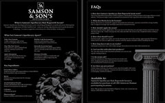 Gouttes du sérum régénération Samson's Apothecary déposées sur les racines pour une absorption rapide.