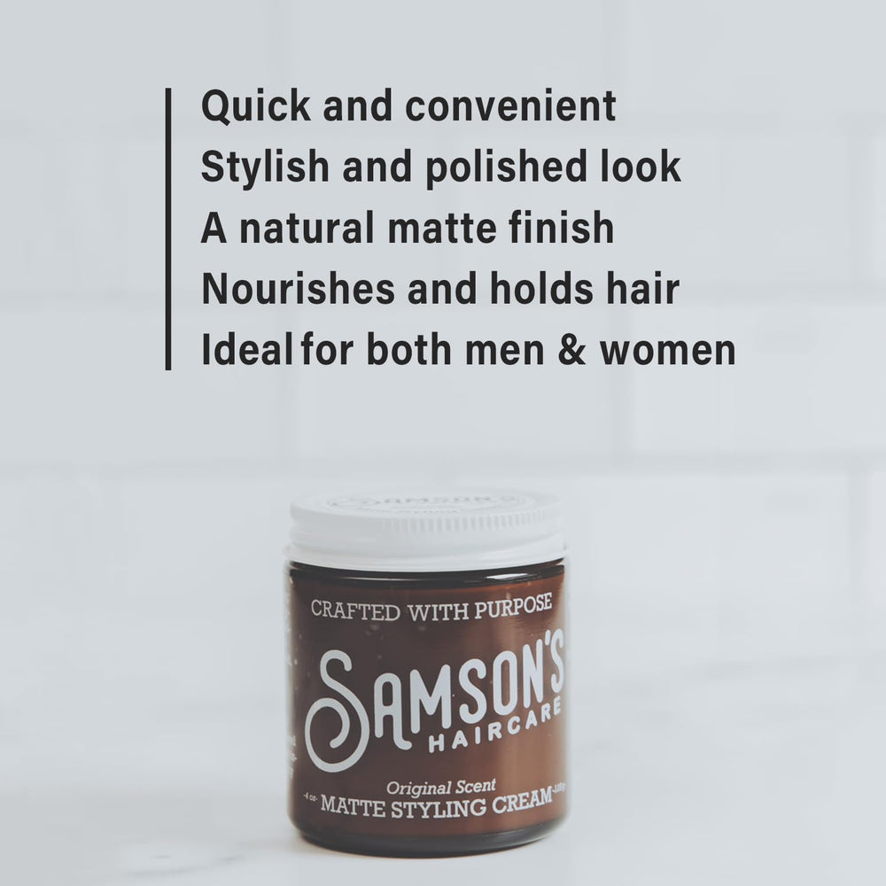 SAMSON'S HAIRCARE Crème coiffage adaptée aux hommes et femmes pour tous styles.
