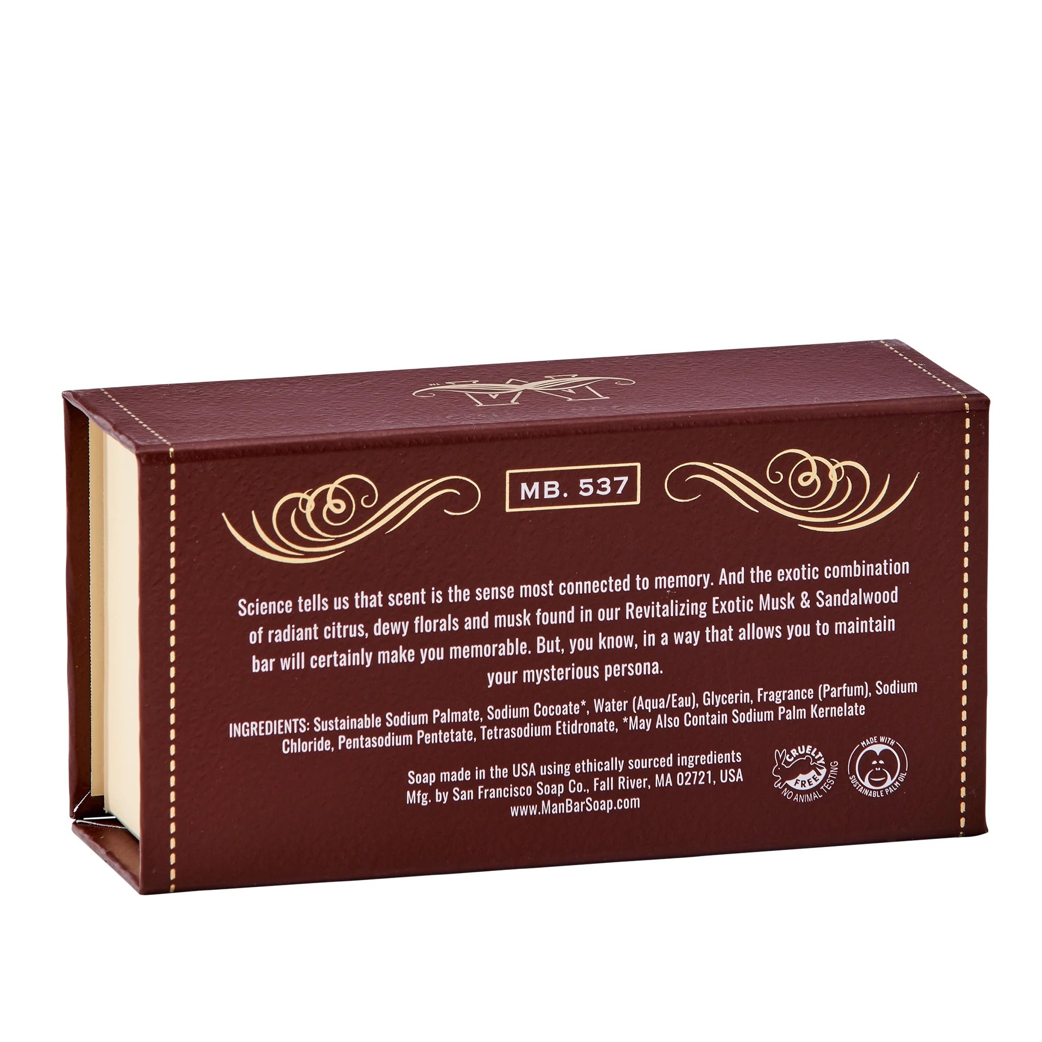Barre San Francisco Soap Company - mousse riche pour une douceur hydratante.