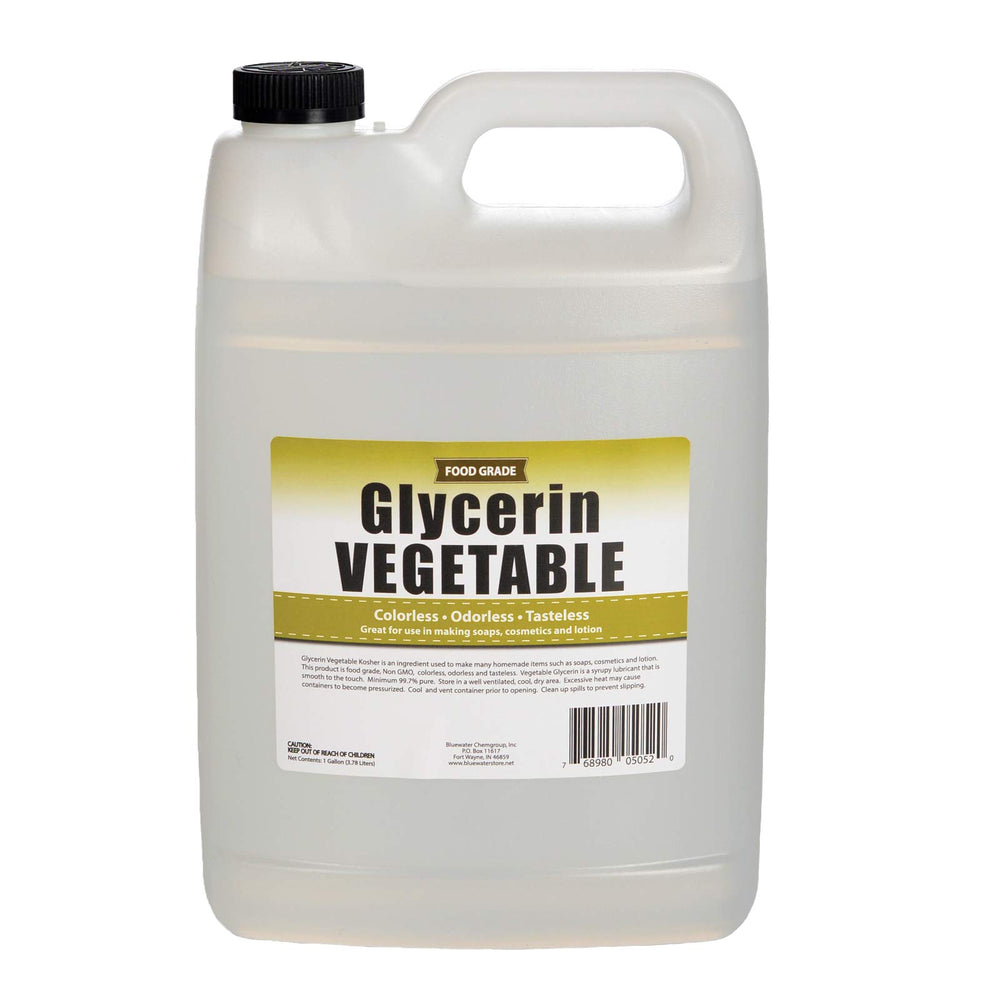 Sanco glycérine végétale, bouteille de 1 galon, hydratation légère pour peau et cheveux.