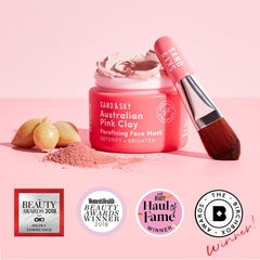 Sand & Sky argile rose: purifie la peau et diminue l'apparence des pores.