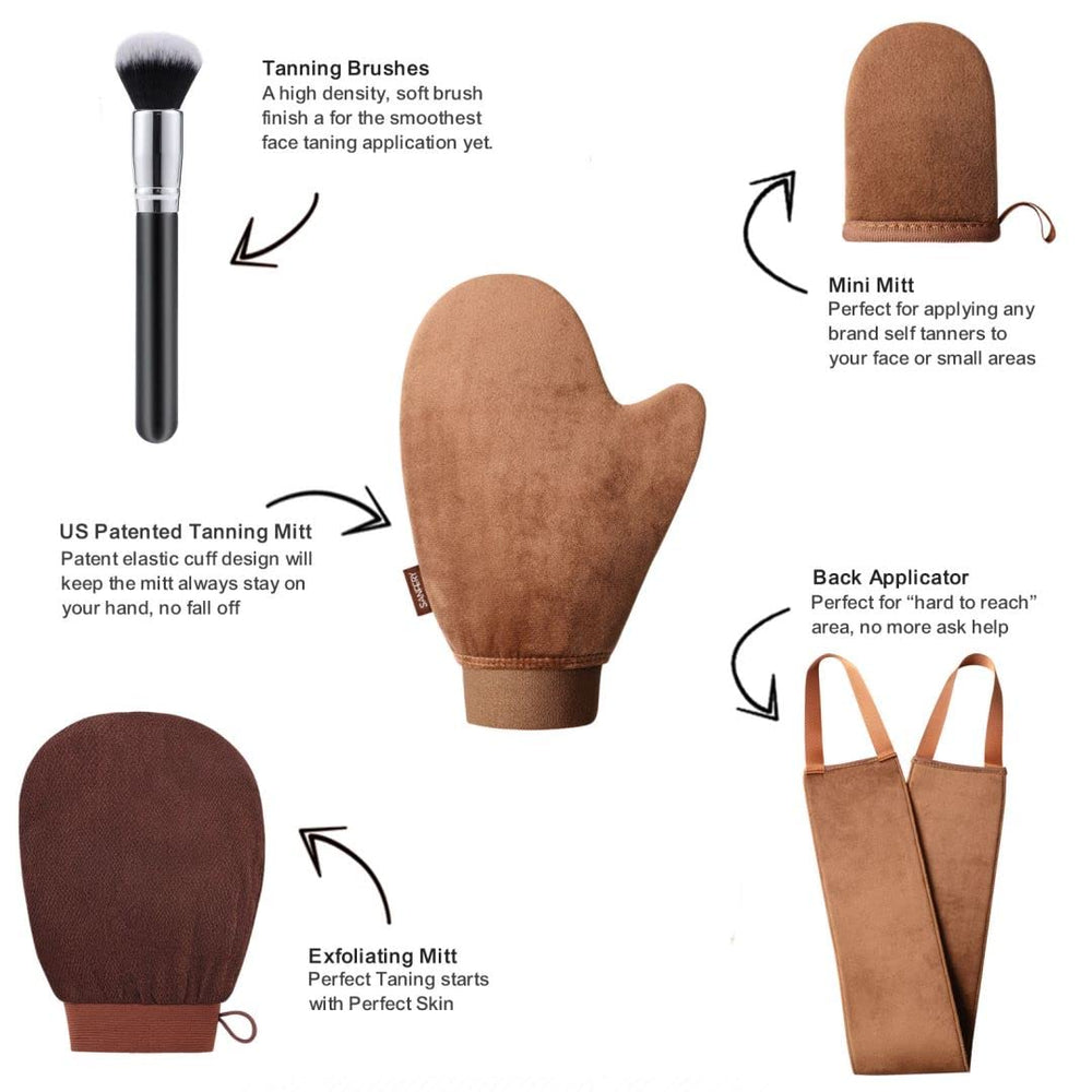 Sanfery gant autobronzant mini, accessoire compact pour zones petites.