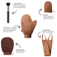 Sanfery gant autobronzant mini, accessoire compact pour zones petites.