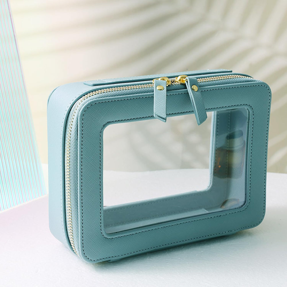 SANHECUN trousse avec fenêtre PVC translucide, pour voir rapidement le contenu.