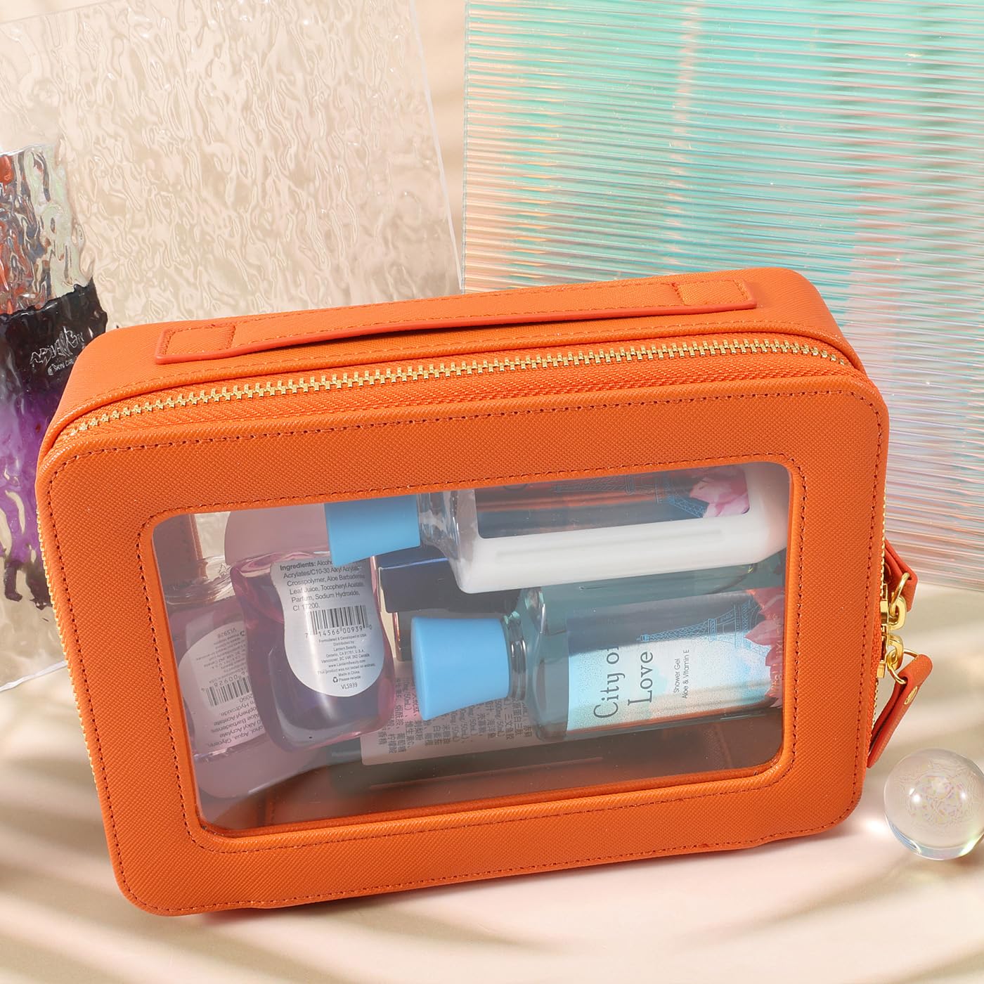 SANHECUN fermeture éclair dorée durable, organisation simplifiée