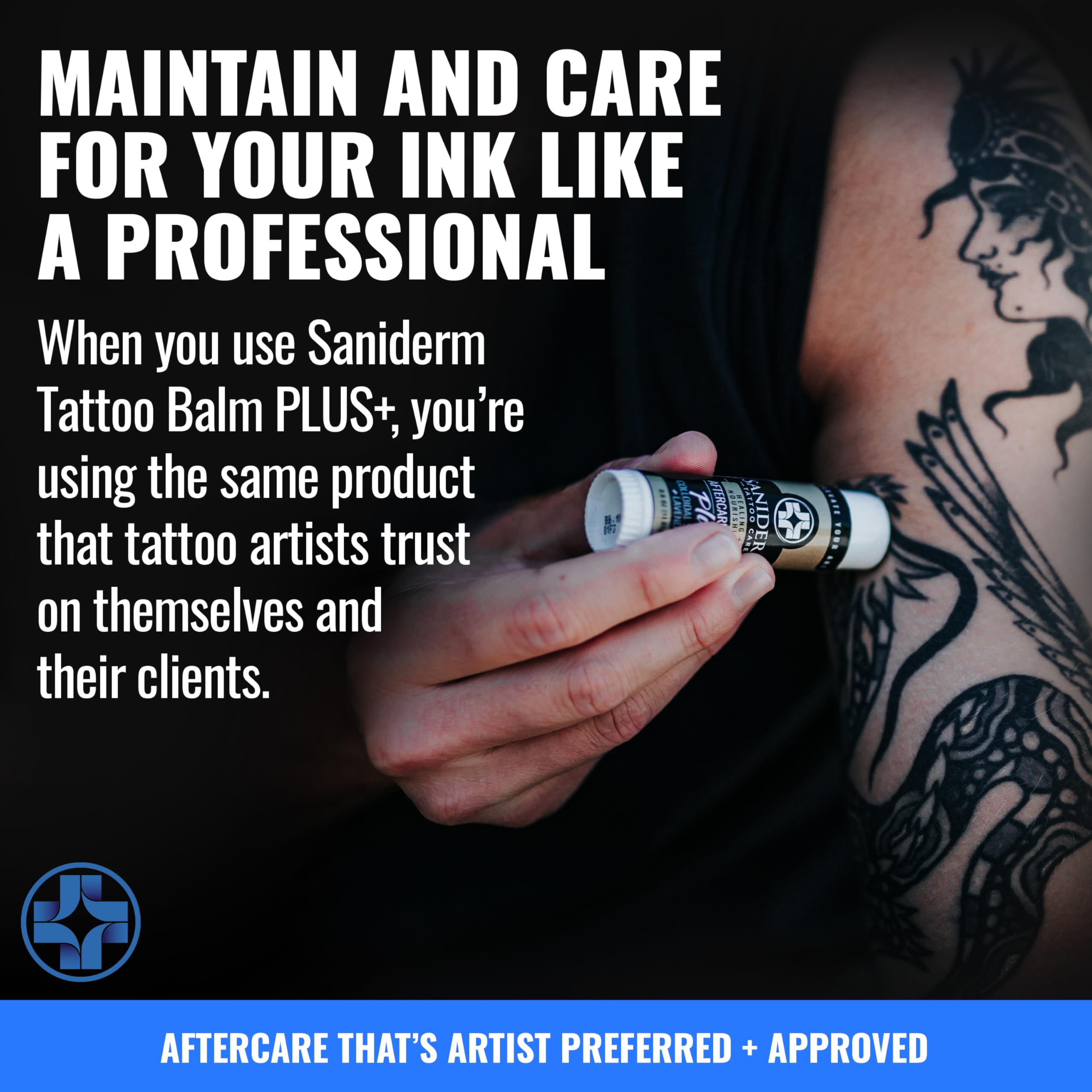 Application douce sur tatouage avec Saniderm