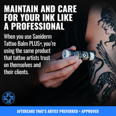 Application douce sur tatouage avec Saniderm