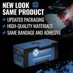 Saniderm Original, bande-tatouage-original-6po-x-8yd-02, offre une barrière étanche et durable.