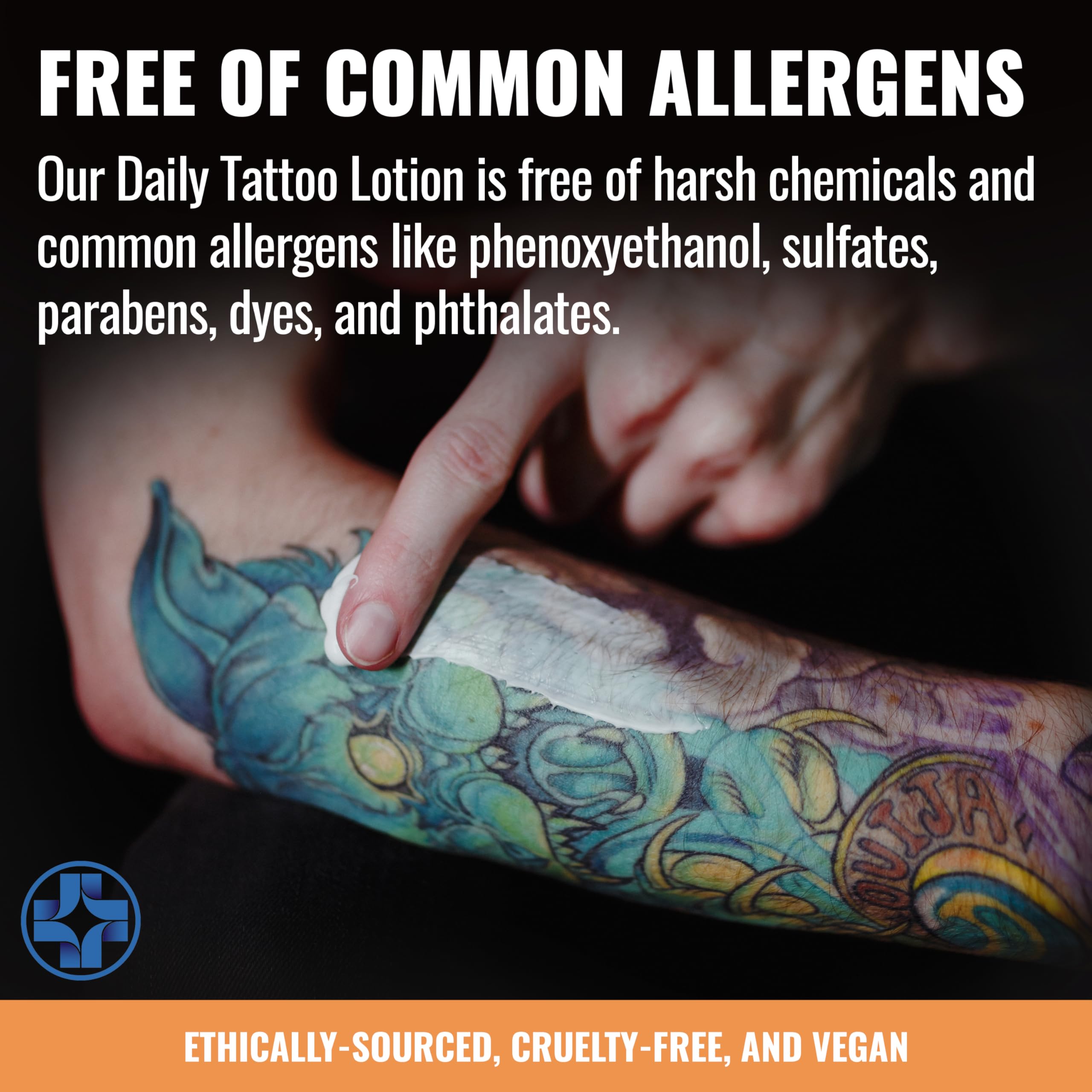 Saniderm Daily Tattoo Lotion — parfum orange vanille naturel pour une sensation estivale.