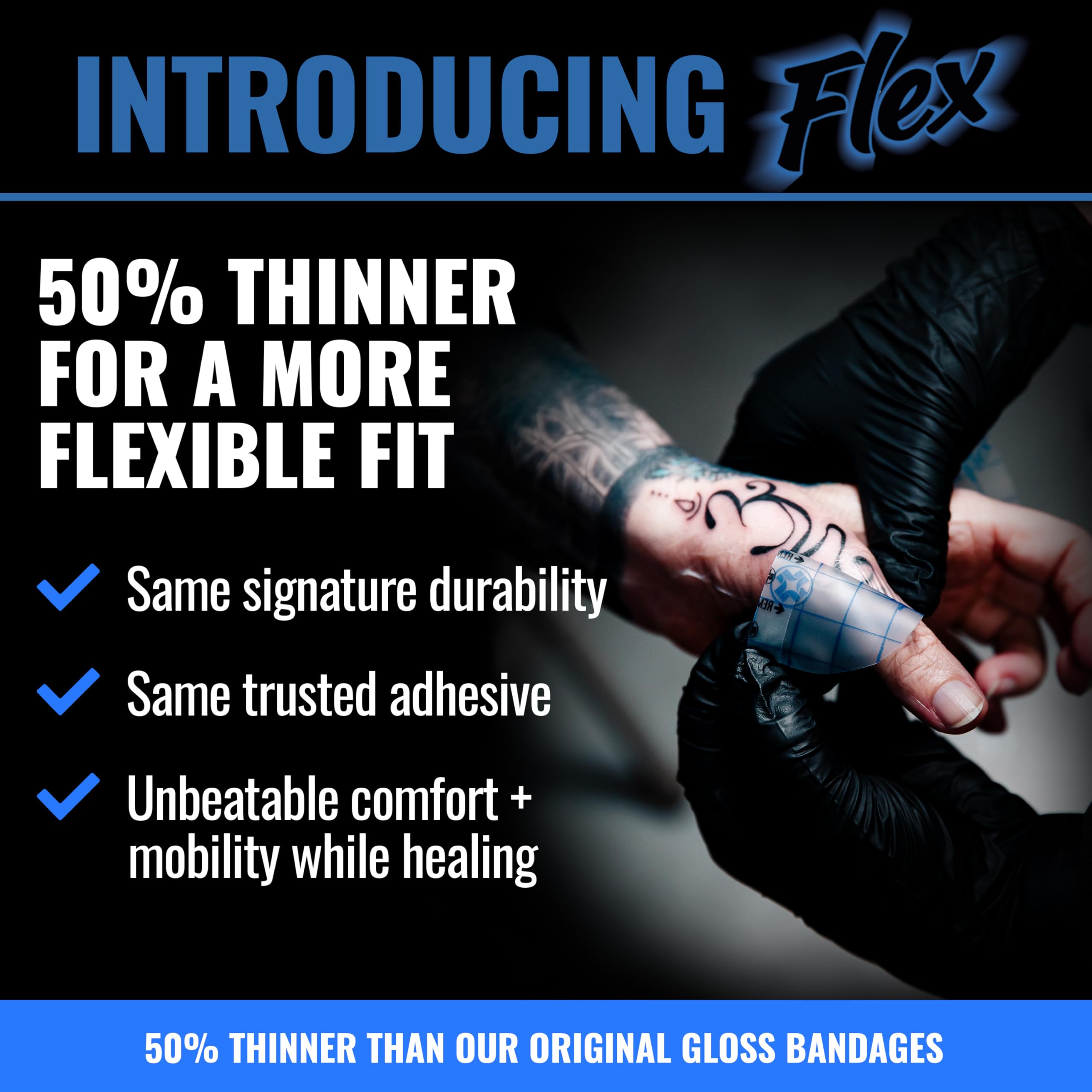 Saniderm Flex facilite l’application et favorise une cicatrisation propre.