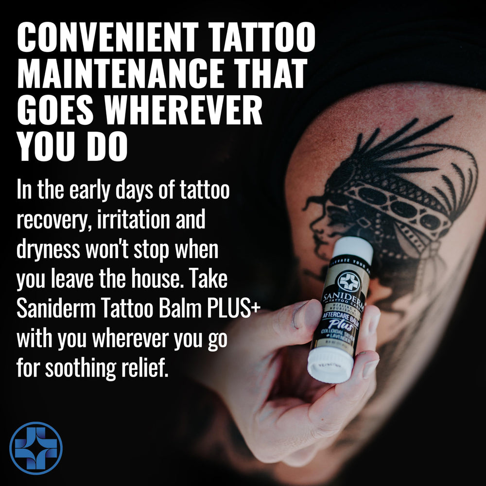 Huile de lavande Saniderm apaise la peau tatouée