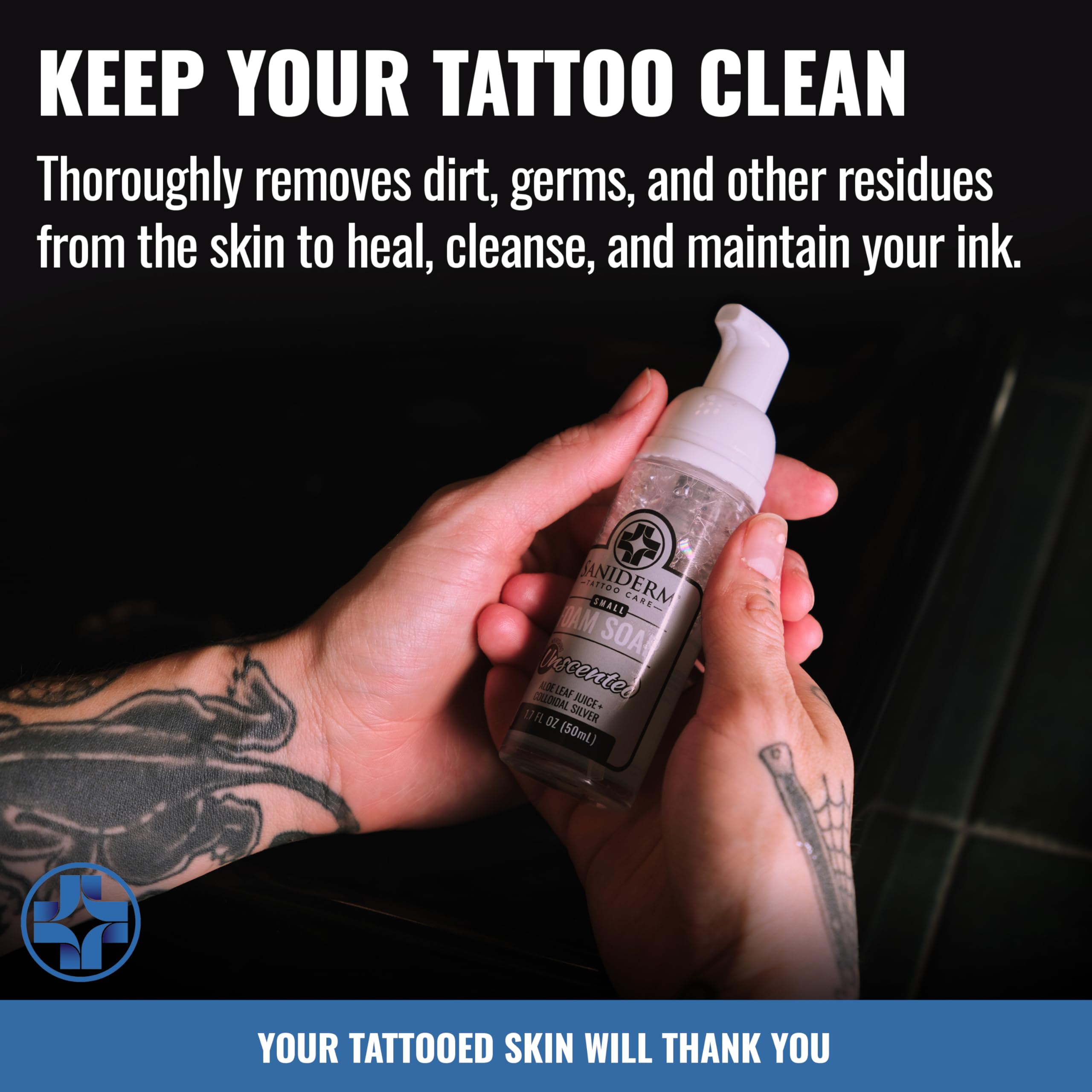 Ingrédients Huile de coco Saniderm Tatouage, hydratation nourrissante.