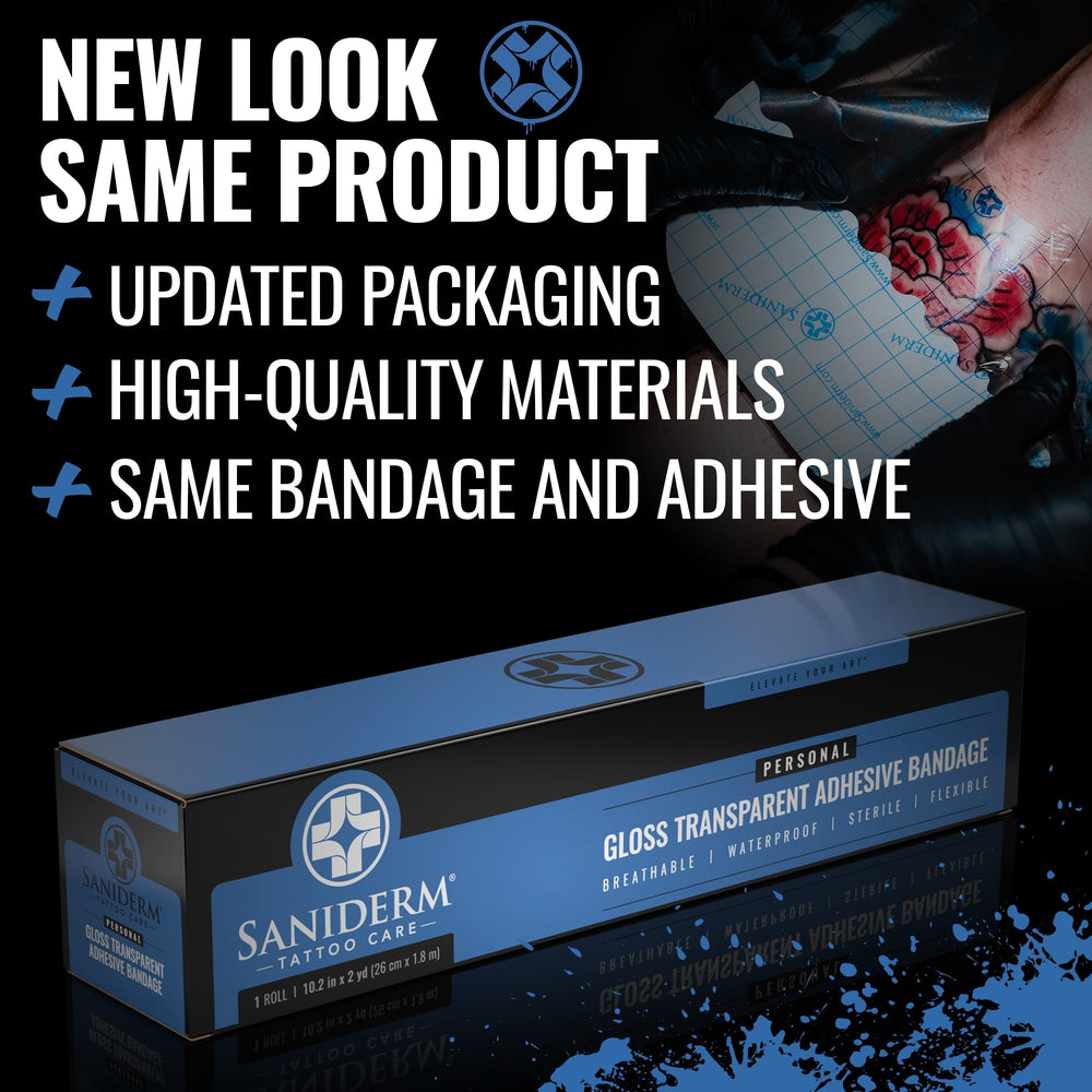 Saniderm Original Bandage, protection hygiénique autour du tatouage.