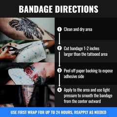 Saniderm pansement-tatouage-sterile-etanche est une barrière propre durant la guérison.