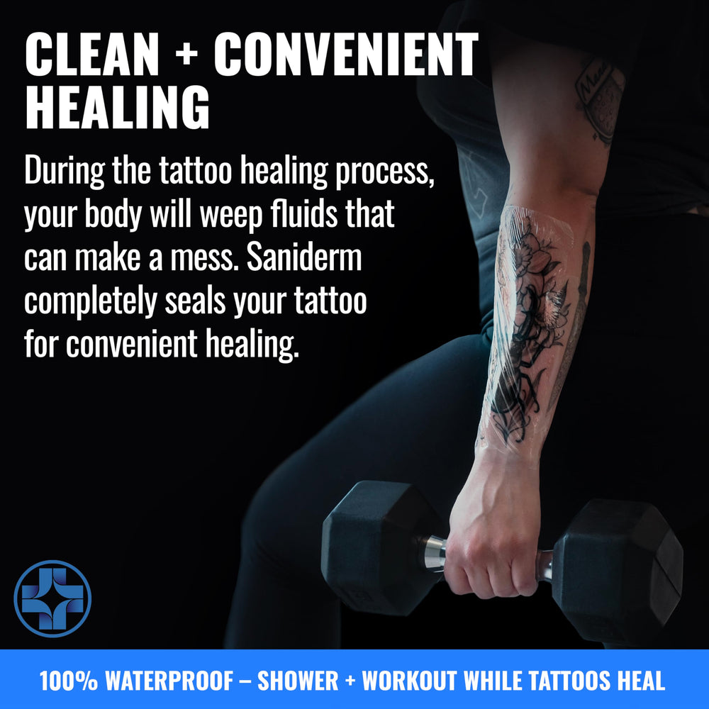 Saniderm sealed sterile packaging ensures clean healing