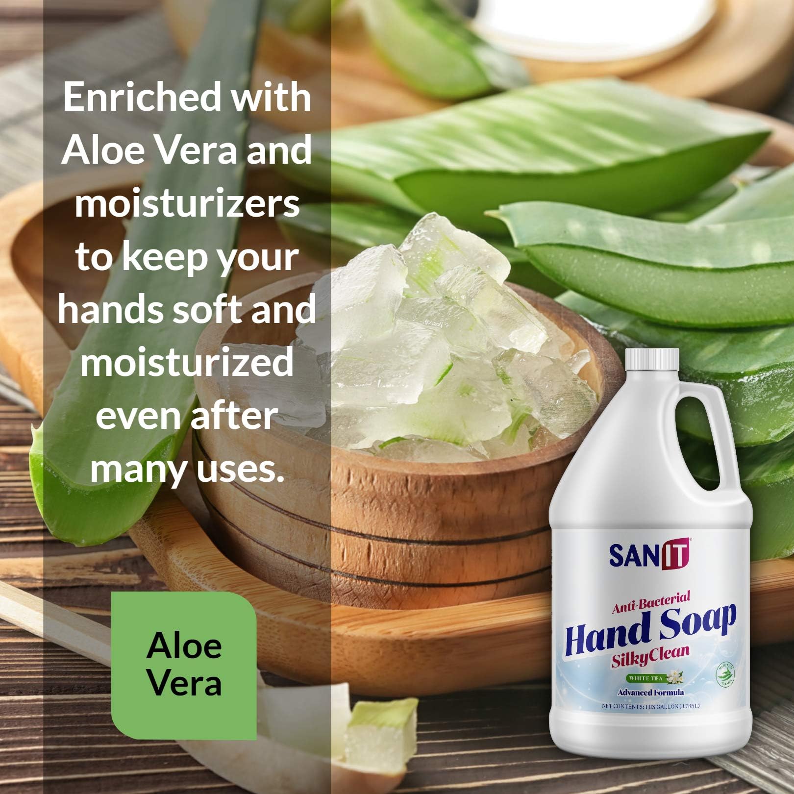 Sanit Silky Clean: ingrédients naturels respectueux de l'environnement.
