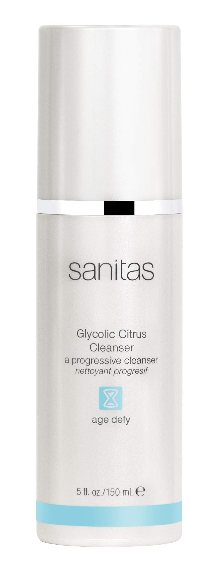 Bouteille Sanitas Glycolique Citron, application facile et peau plus lumineuse.