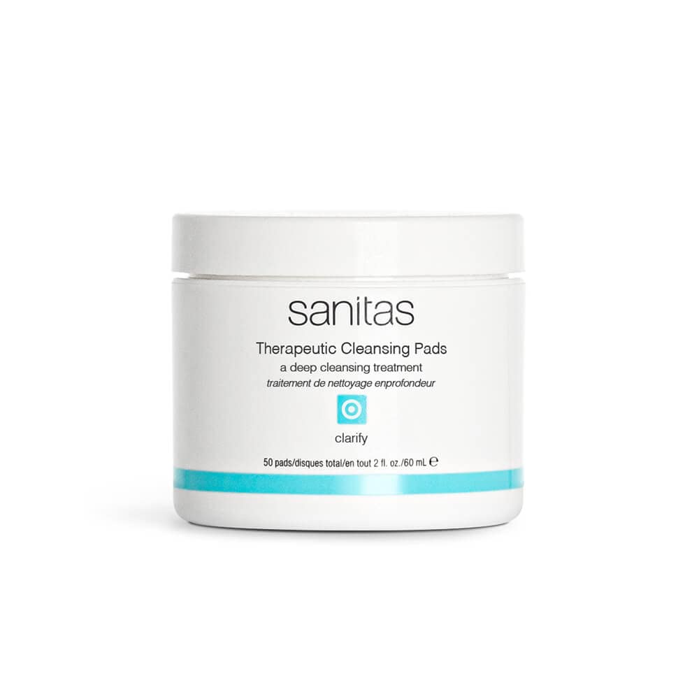 Sanitas pads conditionnement 50 tampons soin, pratique pour une routine clarifiante.